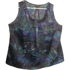 Fashion Bug Veronica Iridescent Sleeveless Top EUC sz 0X